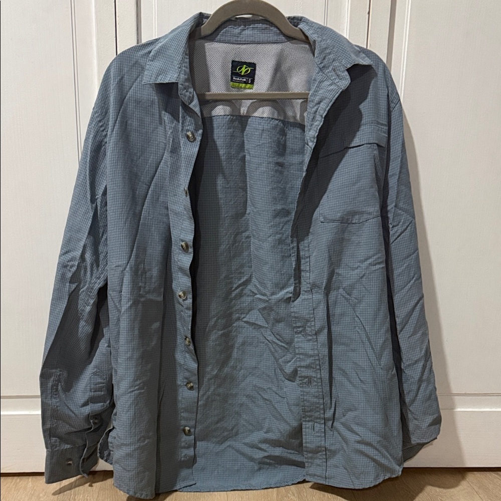 Men's Lightweight Blue Shirt Jacket - Outdoor Performance